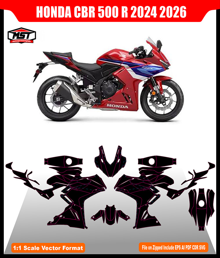 HONDA CBR 500 R 2024 2026 TEMPLATE