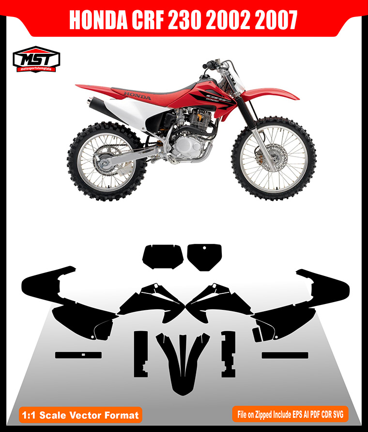 HONDA CRF 230F 2002 2007 TEMPLATE