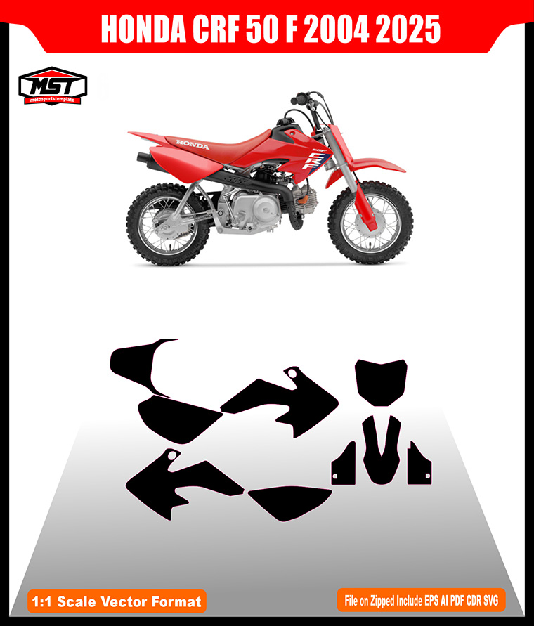 HONDA CRF 50 F 2004 2025 TEMPLATE