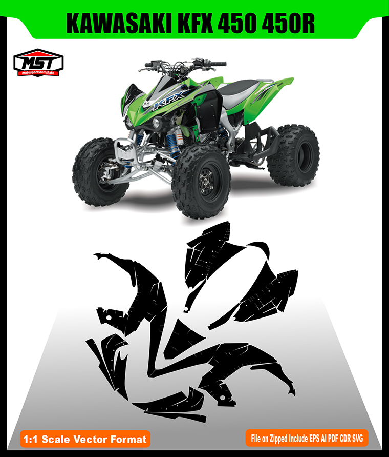 KAWASAKI KFX 450 450R TEMPLATE