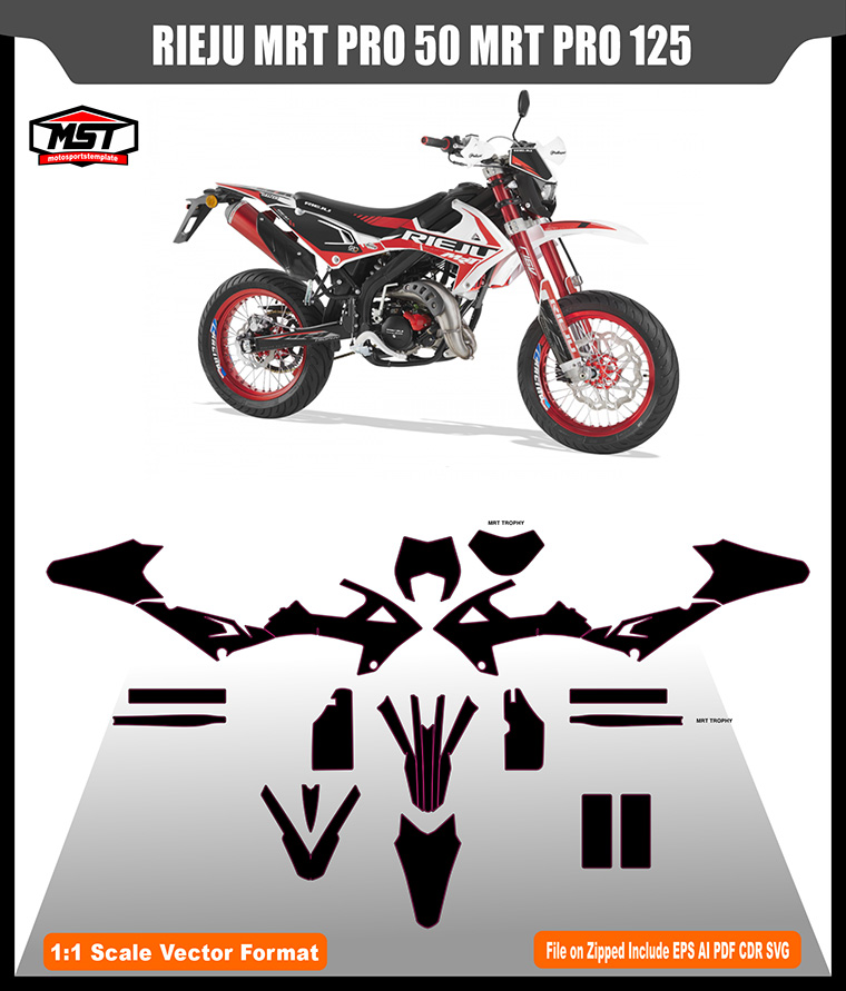 RIEJU MRT PRO TROPHY 50 2022-2025 MRT PRO 125 LC 2021-2025 TEMPLATE