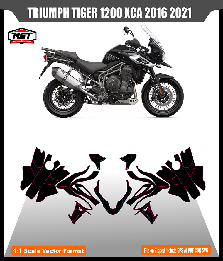 TRIUMPH TIGER 1200 XCA 2016 2021 TEMPLATE