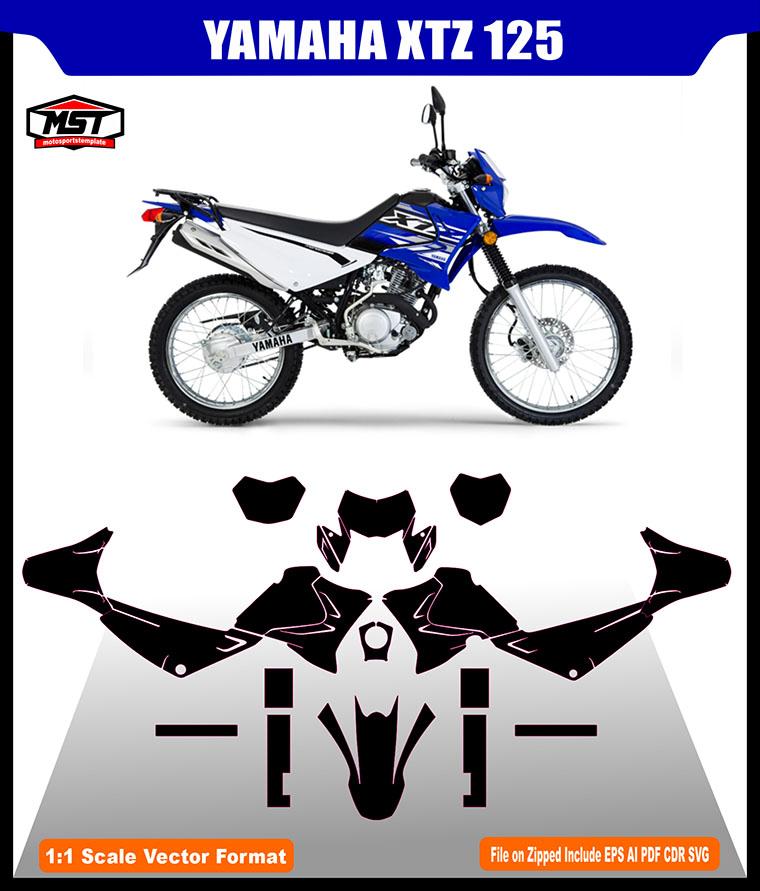 YAMAHA XTZ 125 TEMPLATE