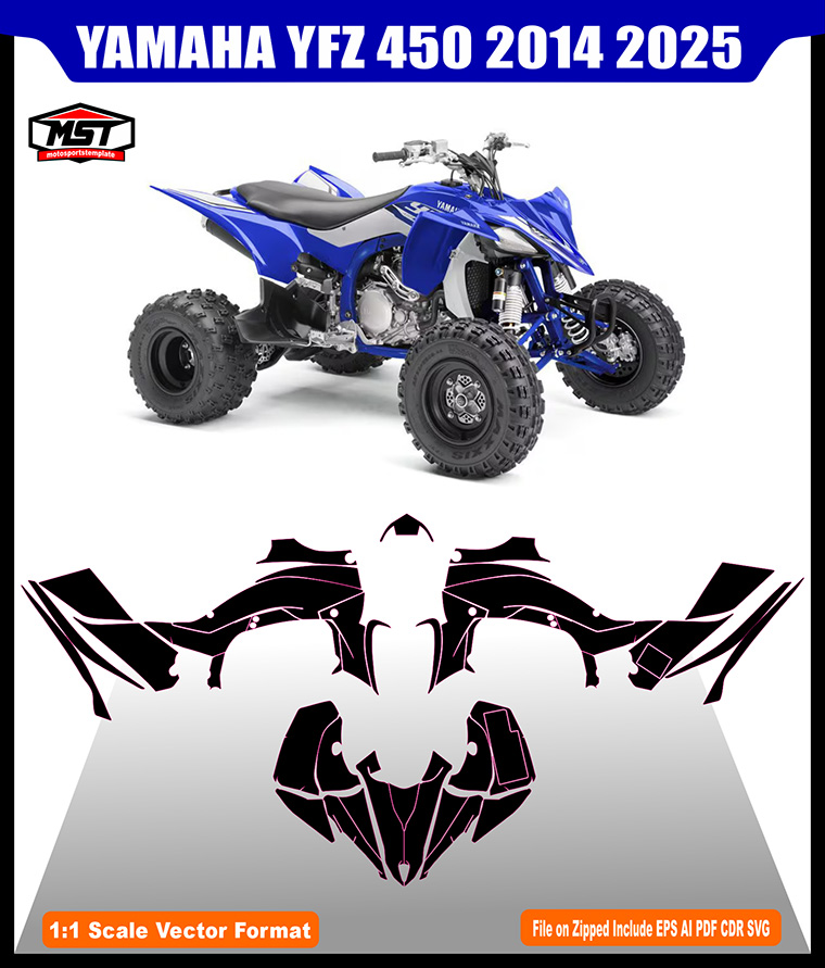YAMAHA YFZ 450 R 2014 2025 TEMPLATE