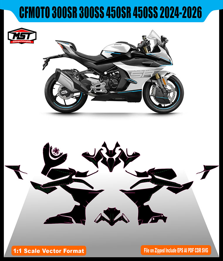 CFMOTO 300SR 300SS 450SR 450SS 2024 2026 TEMPLATE