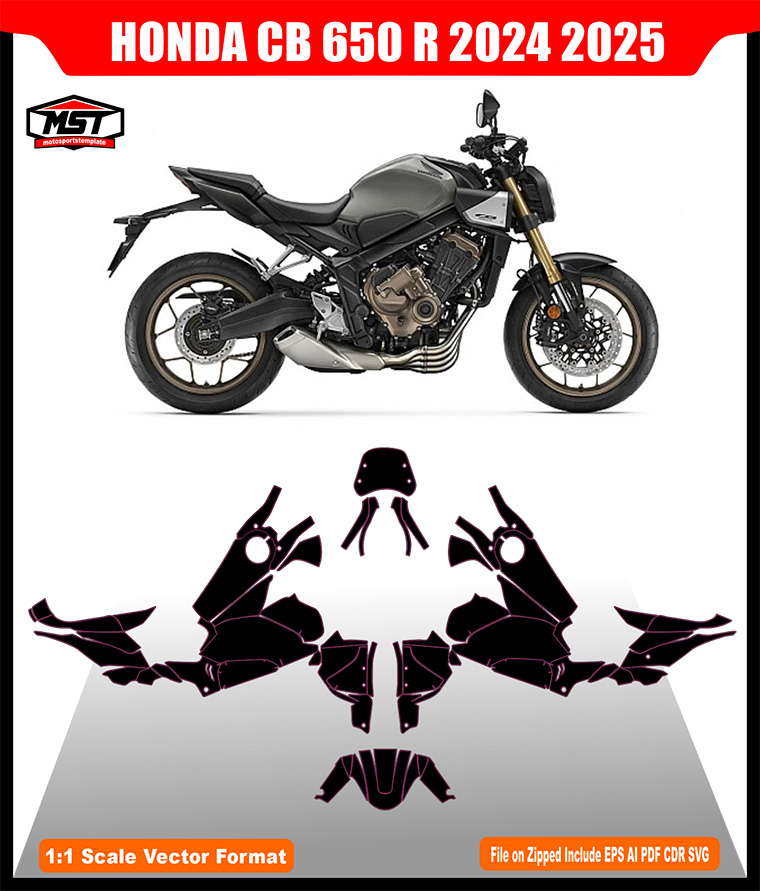 HONDA CB 650R 2024 2025 TEMPLATE