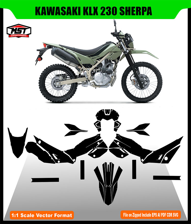 KAWASAKI KLX 230 SHERPA TEMPLATE