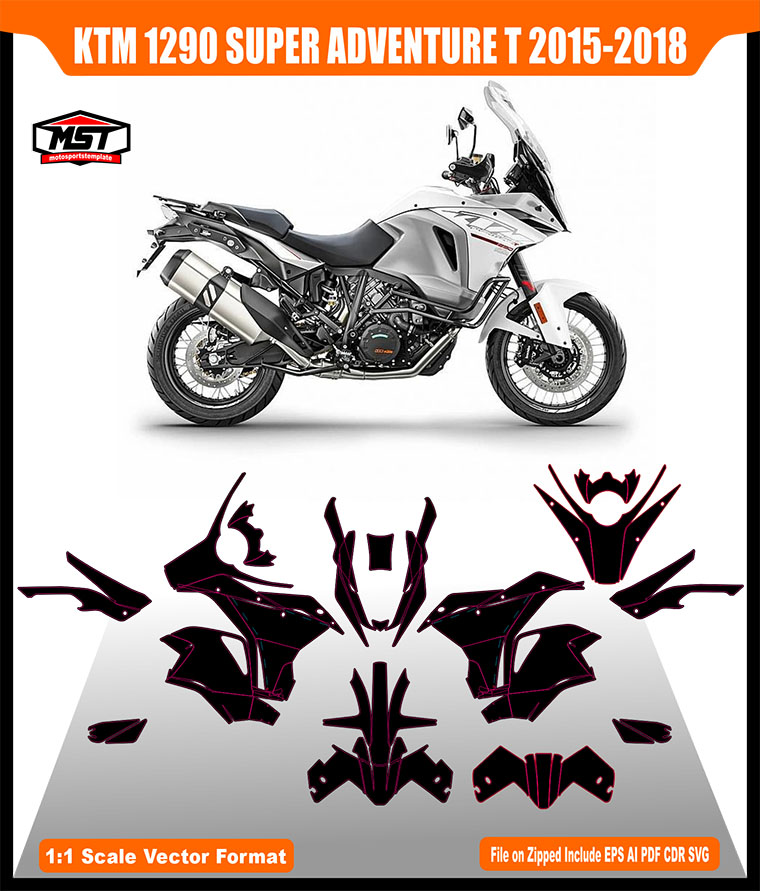KTM 1290 SUPER ADVENTURE T 2015 2018 TEMPLATE
